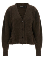 ROTATE BIRGER CHRISTENSEN Brown Wool Cardigan