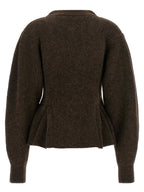 ROTATE BIRGER CHRISTENSEN Brown Wool Cardigan