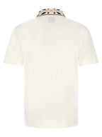 Casablanca White Organic Cotton Polo Shirt
