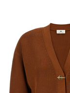 Elisabetta Franchi Brown Viscose Cardigan