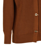 Elisabetta Franchi Brown Viscose Cardigan