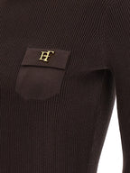 Elisabetta Franchi Brown Lycra Cardigan