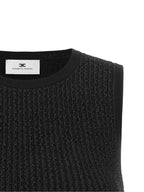 Elisabetta Franchi Black Viscose Sleeveles T-Shirt
