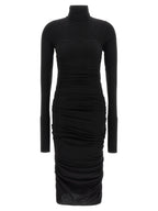 Elisabetta Franchi Black Lycra Midi Dress