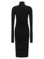 Elisabetta Franchi Black Lycra Midi Dress