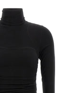 Elisabetta Franchi Black Lycra Midi Dress