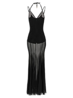 Elisabetta Franchi Black Polyamide Long Dress
