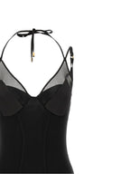 Elisabetta Franchi Black Polyamide Long Dress