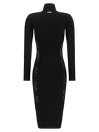 Elisabetta Franchi Black Viscose Midi Dress