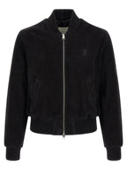 Ami Paris Black Goatskin Bomber