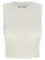 Elisabetta Franchi White Viscose Sleeveles T-Shirt