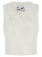 Elisabetta Franchi White Viscose Sleeveles T-Shirt
