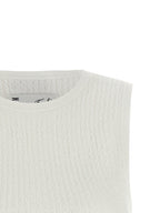 Elisabetta Franchi White Viscose Sleeveles T-Shirt