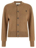 Ami Paris Beige Wool Cardigan