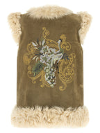 Etro Beige Lamb Fur Sleeveless Jacket