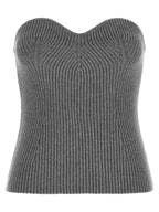 Jil Sander Gray Virgin Wool Blouse