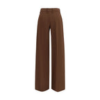 Ermanno Scervino Brown Viscose Flared Pants