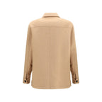 Brioni Beige Cashmere Leather Jacket