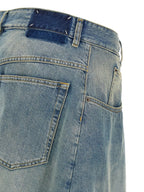 Maison Margiela Blue Cotton Midi Skirt