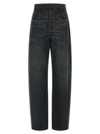 MM6 Maison Margiela Blue Cotton Flared Jeans