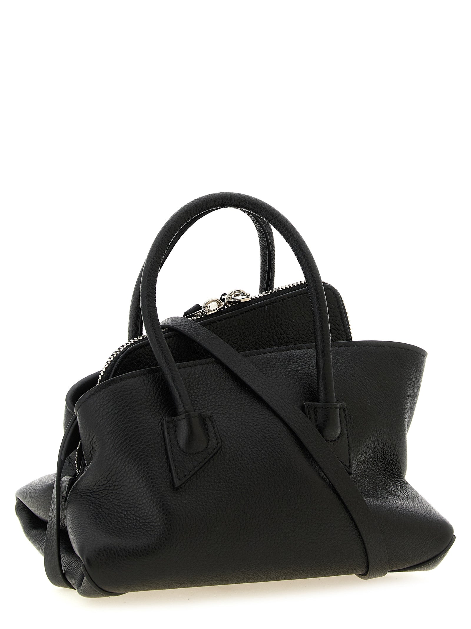 The Attico Black Bovine Leather Handbag