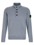 Stone Island Blue Virgin Wool Cardigan