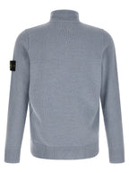 Stone Island Blue Virgin Wool Cardigan