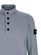 Stone Island Blue Virgin Wool Cardigan