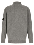 Stone Island Gray Virgin Wool Cardigan