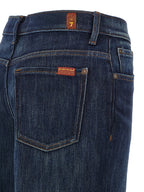 7 For All Mankind Blue Cotton Flared Jeans