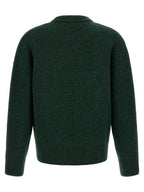 Ami Paris Bicolor Alpaca Leather Cardigan