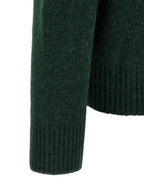 Ami Paris Bicolor Alpaca Leather Cardigan