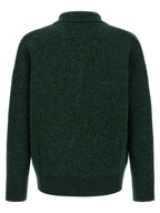 Ami Paris Bicolor Alpaca Leather Polo Shirt