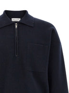 Roberto Collina Blue Merino Wool Polo Shirt