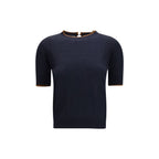 Max Mara Blue Silk T-Shirt