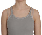 Grey Sleeveless Spaghetti Strap Shirt