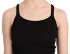 Schwarze ärmellose Bluse mit Spaghettiträgern