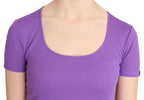 Lila Oberteil 100% Polyester Kurzarm Bluse