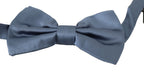 Blau 100% Seide Verstellbare Schleife Querbinder
