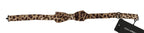 Braune Leoparden-Seiden-verstellbare Hals-Herrenfliege