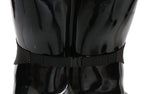 Black Dotted Waist Belt Silk Cummerbund