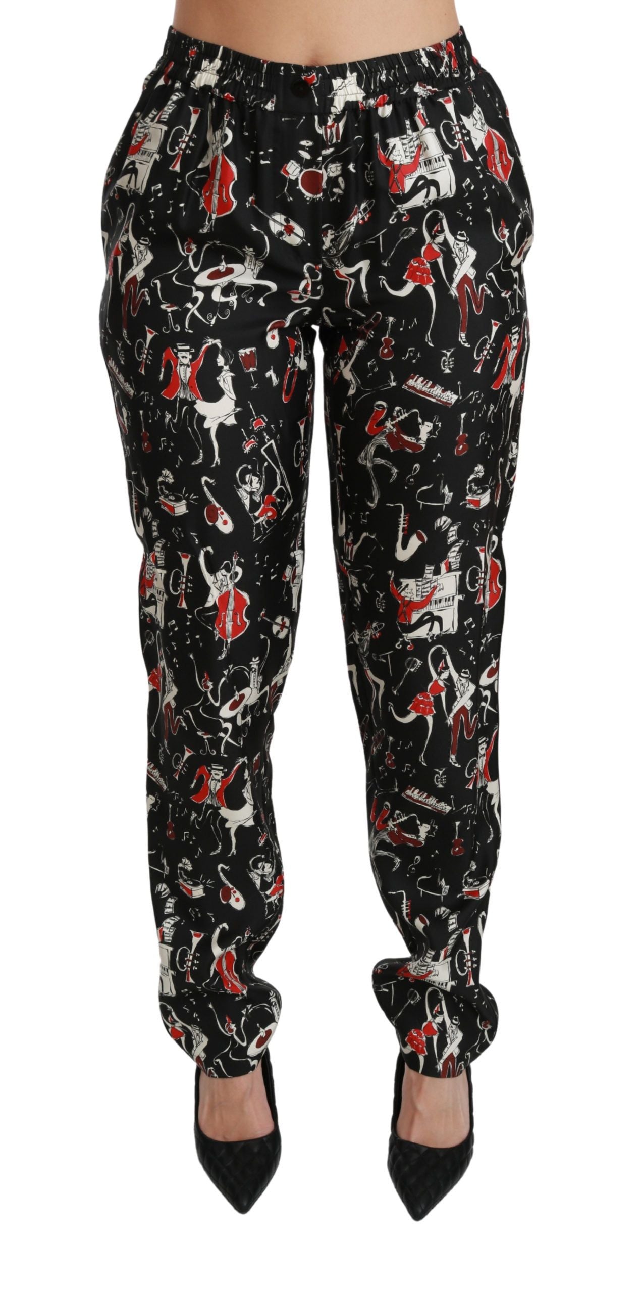 Black Silk Instrument Mid Waist Hose