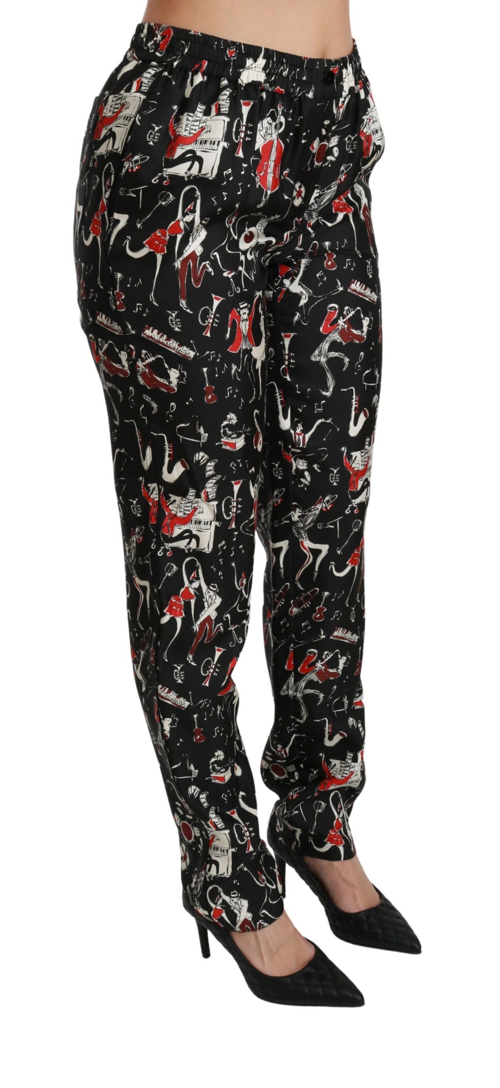 Black Silk Instrument Mid Waist Hose