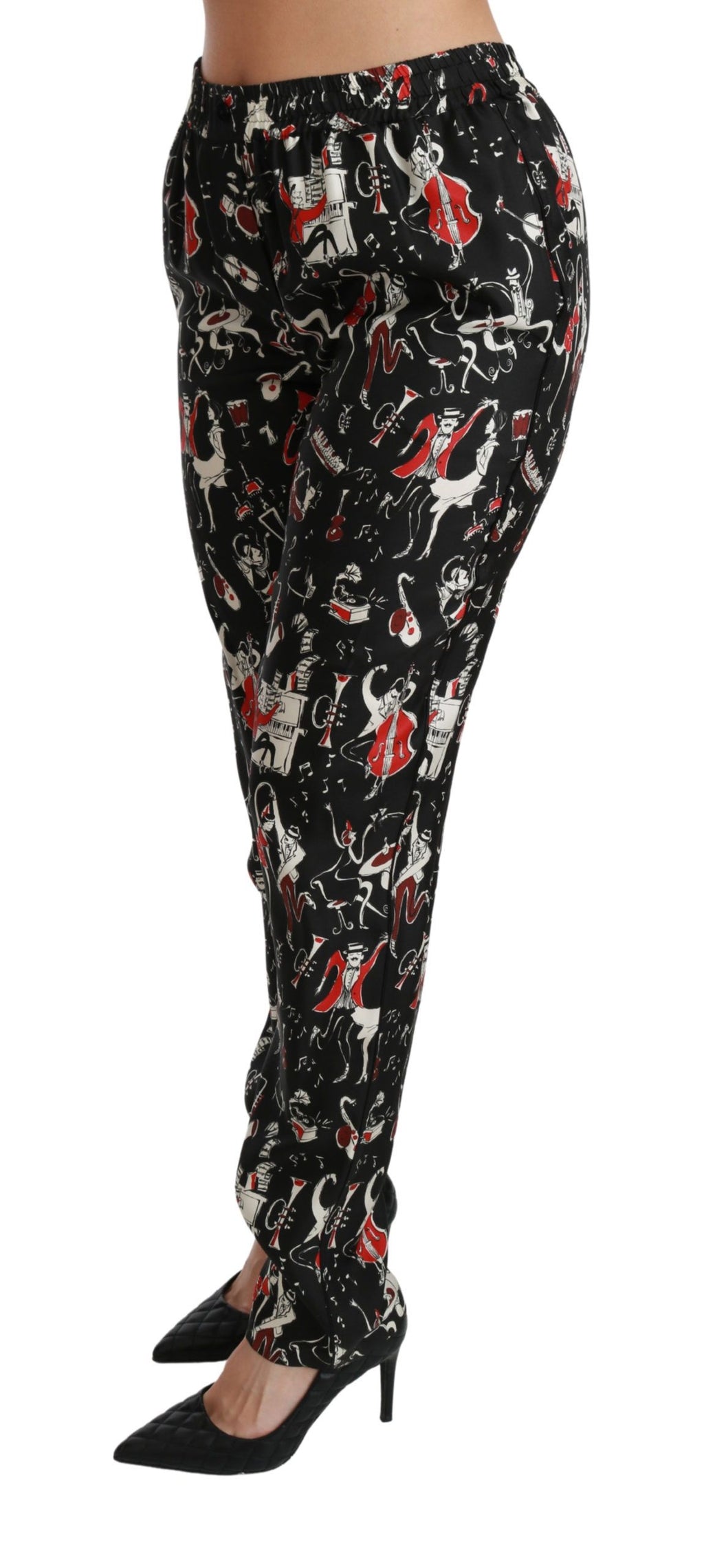 Black Silk Instrument Mid Waist Hose