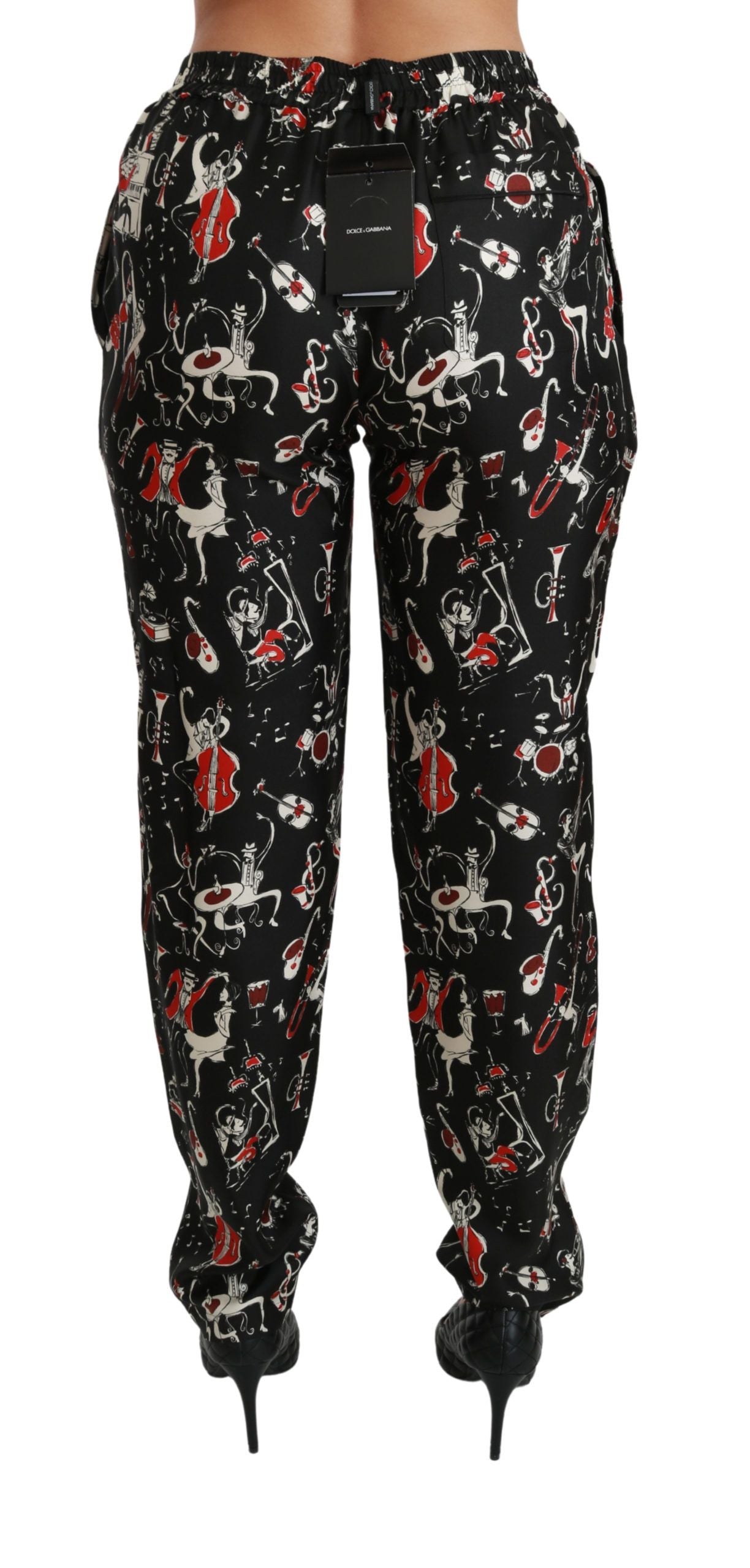 Black Silk Instrument Mid Waist Hose