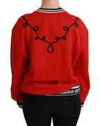 Red Queen Pailletten-Pullover mit Herzmotiv