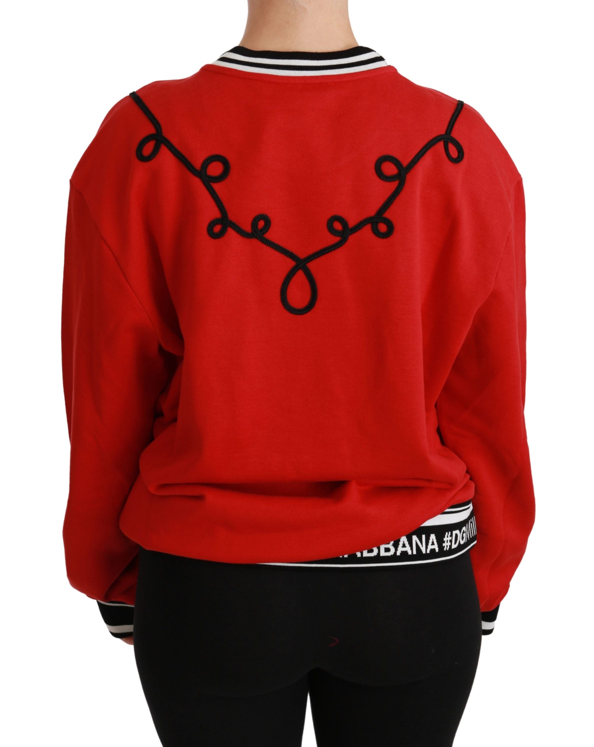 Red Queen Pailletten-Pullover mit Herzmotiv
