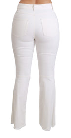 White Heart ausgestellte Stretch-Baumwollhose