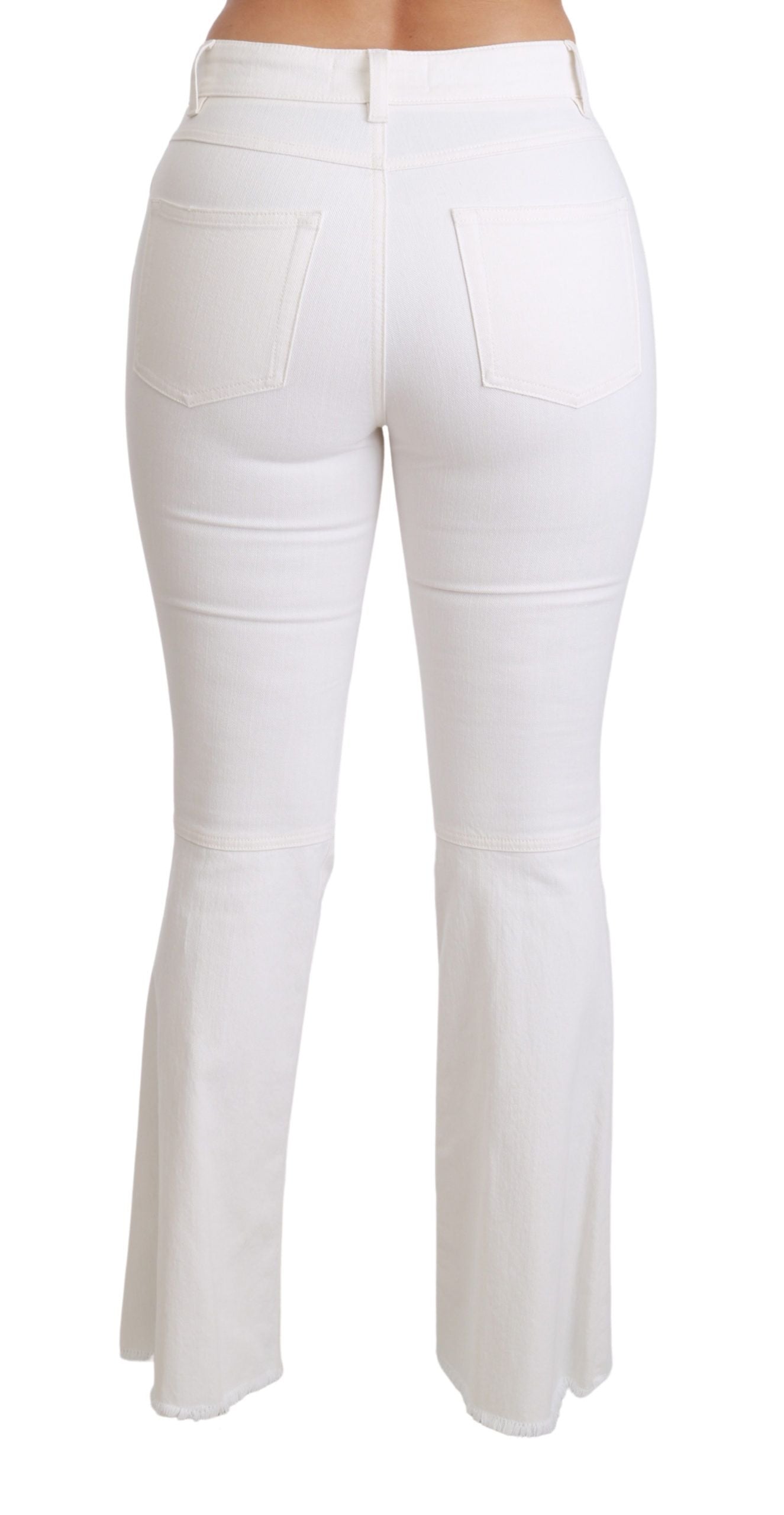 White Heart ausgestellte Stretch-Baumwollhose
