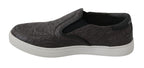 Graue flache Herren-Loafer aus Kaimanleder